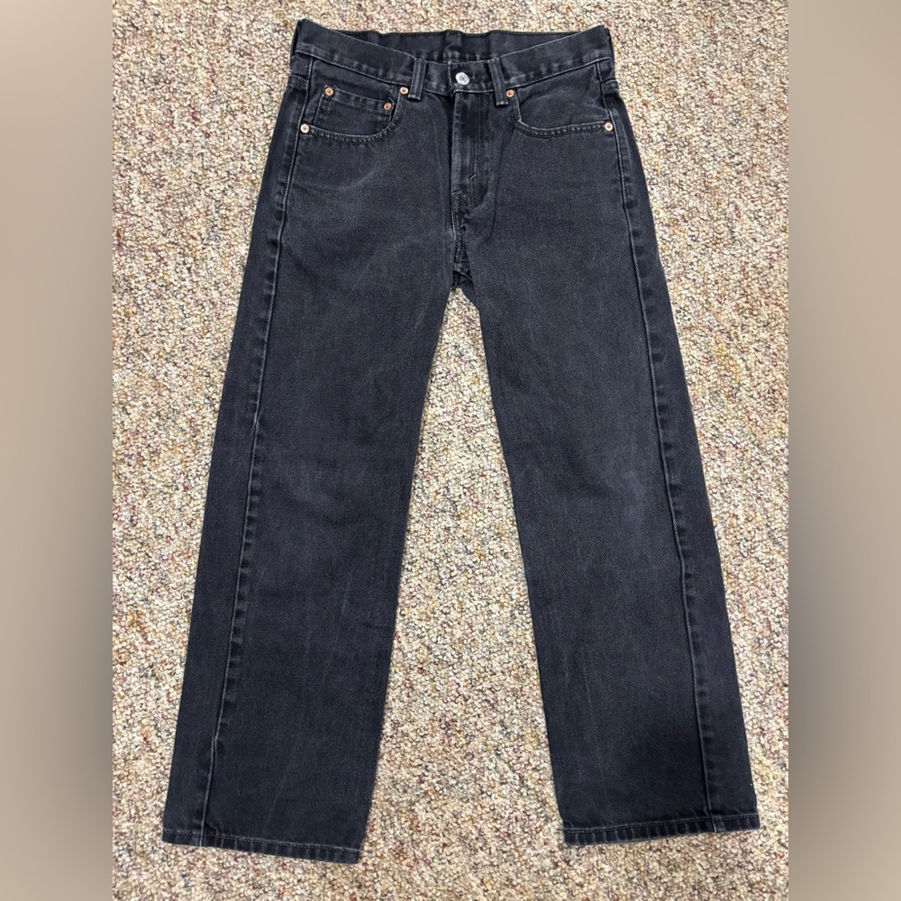 Levi's 550 Relaxed Dark Gray Full Cotton 90’s Style Straight Leg Classic Jeans